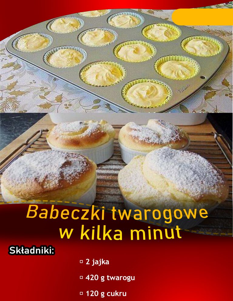 Babeczki Twarogowe z Pudingiem Waniliowym