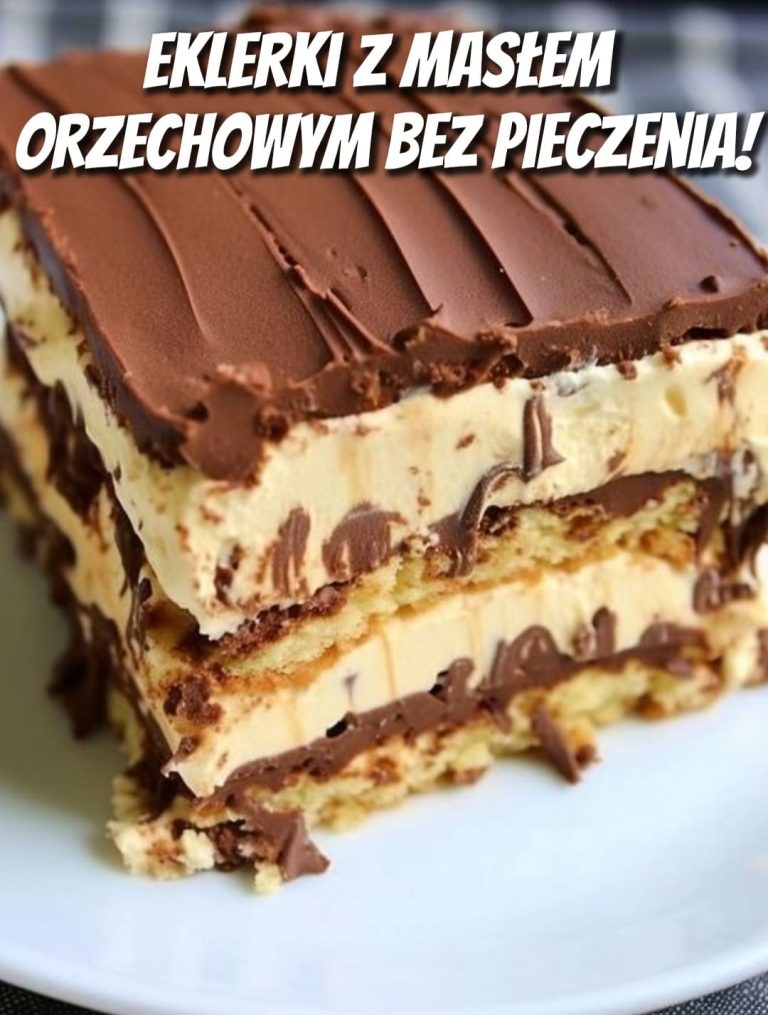Eklerki z masłem orzechowym bez pieczenia!
