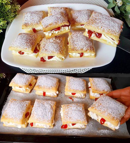 Nadziewane Kawałki Ciasta Francuskiego